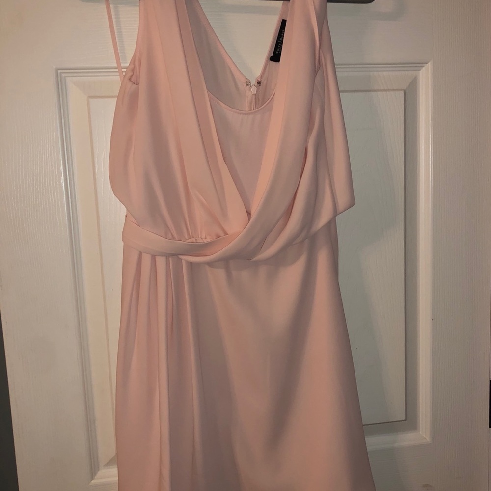 White House Black market light pink chiffon dress